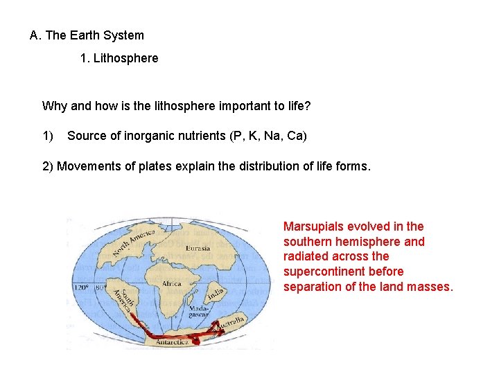 A. The Earth System 1. Lithosphere Why and how is the lithosphere important to