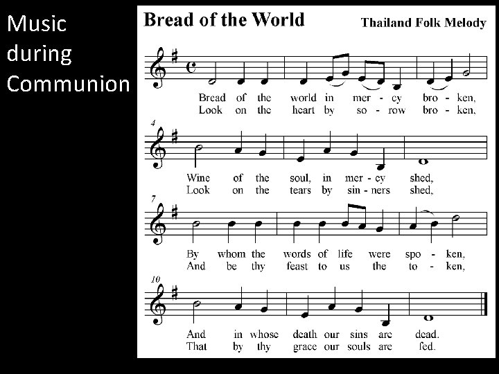 Music during Communion 