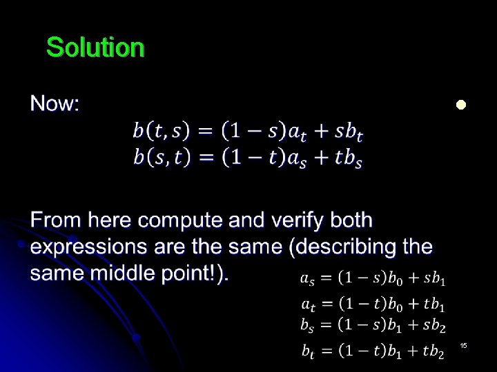 Solution l 15 