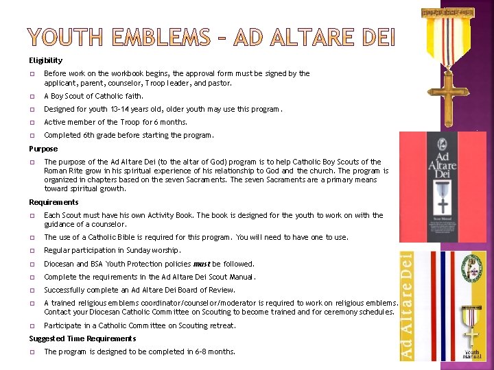 Eligibility � Before work on the workbook begins, the approval form must be signed