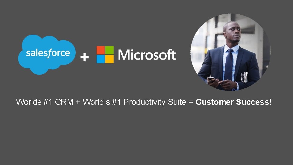 + Worlds #1 CRM + World’s #1 Productivity Suite = Customer Success! 