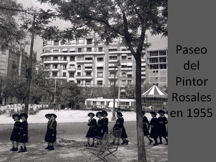 Paseo del Pintor Rosales en 1955 