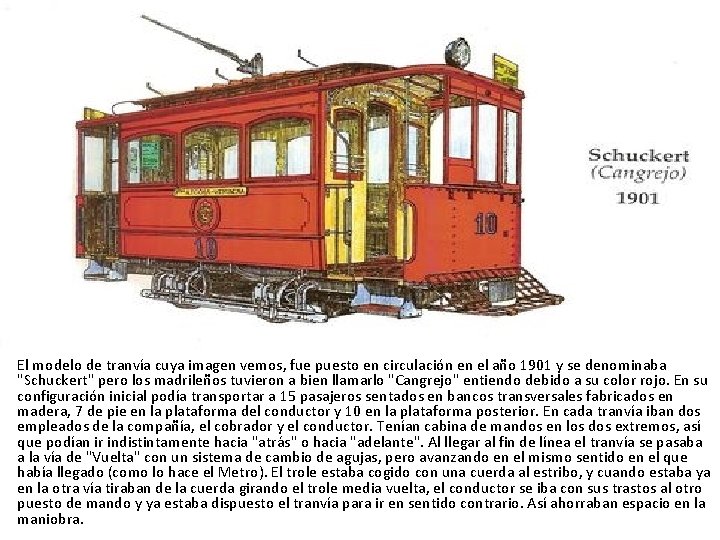 El modelo de tranvía cuya imagen vemos, fue puesto en circulación en el año