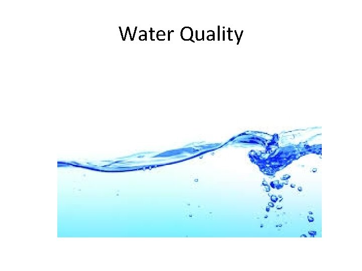 Water Quality 