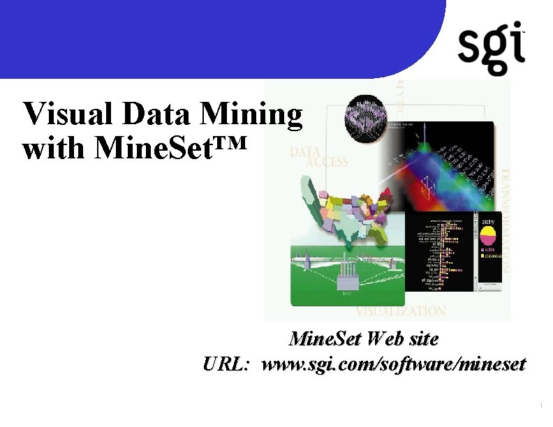 TM Visual Data Mining with Mine. Set™ Mine. Set Web site URL: www. sgi.