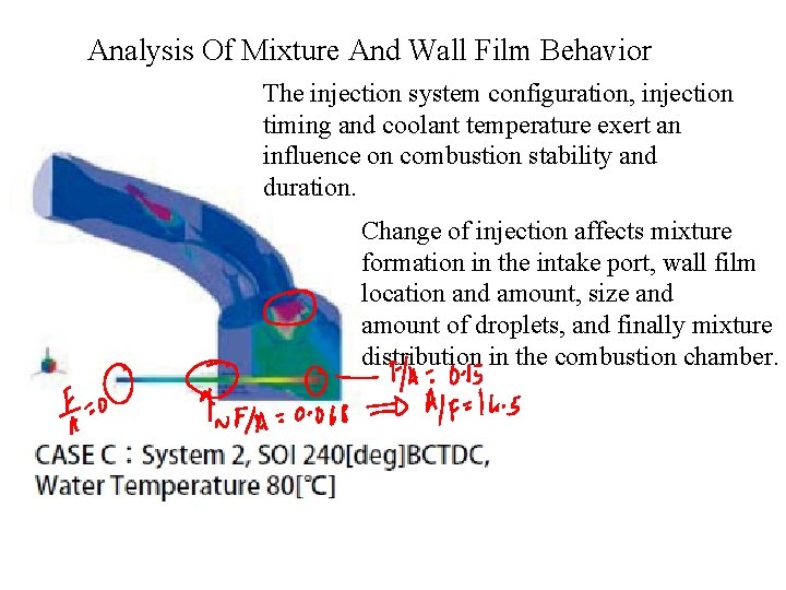Analysis Of Mixture And Wall Film Behavior The injection system configuration, injection timing and Analysis Of Mixture And Wall Film Behavior The injection system configuration, injection timing and