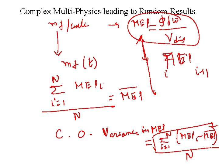 Complex Multi-Physics leading to Random Results 