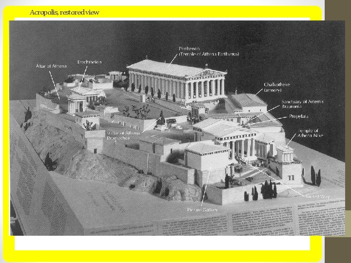 Acropolis, restored view Acropolis, restored view