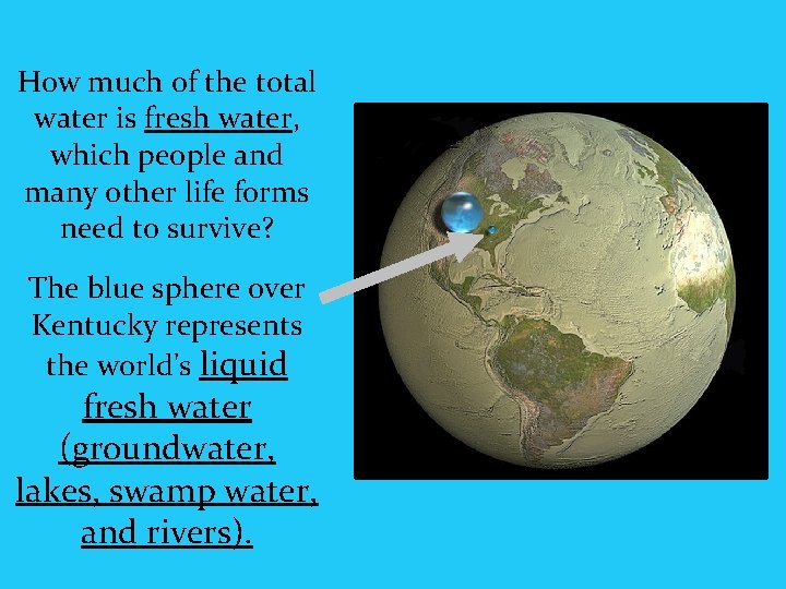 Essential Question Where is the Earths water located