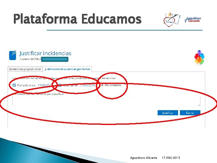 Plataforma Educamos Agustinos Alicante 17/09/2015 