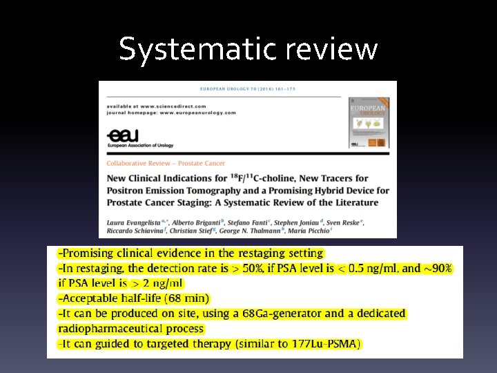 Systematic review 