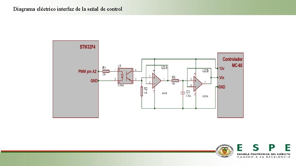 Diagrama eléctrico interfaz de la señal de control 