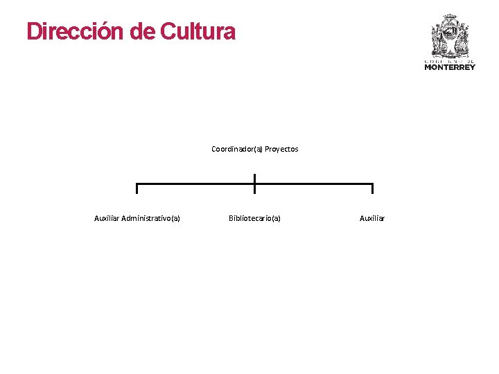 Dirección de Cultura Coordinador(a) Proyectos Auxiliar Administrativo(a) Bibliotecario(a) Auxiliar 