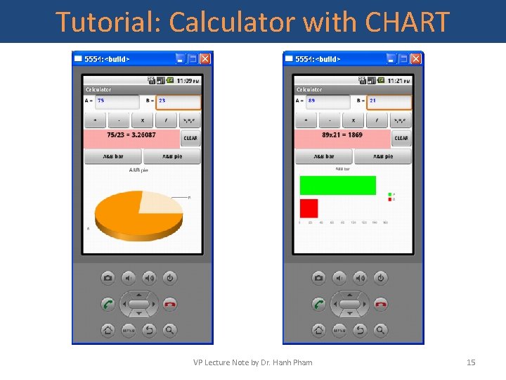 Tutorial: Calculator with CHART VP Lecture Note by Dr. Hanh Pham 15 