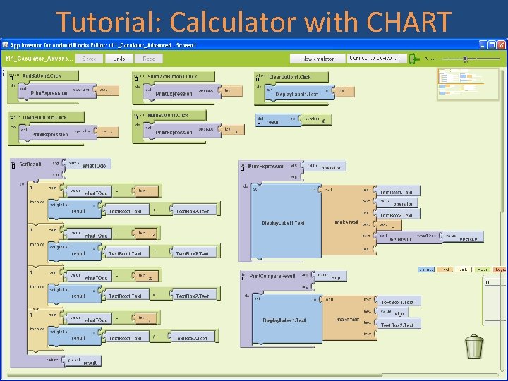 Tutorial: Calculator with CHART VP Lecture Note by Dr. Hanh Pham 17 