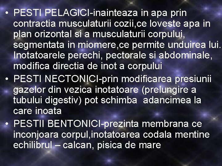 LOCOMOTIA LA VERTEBRATE Miscarea animalelor in spatiu are