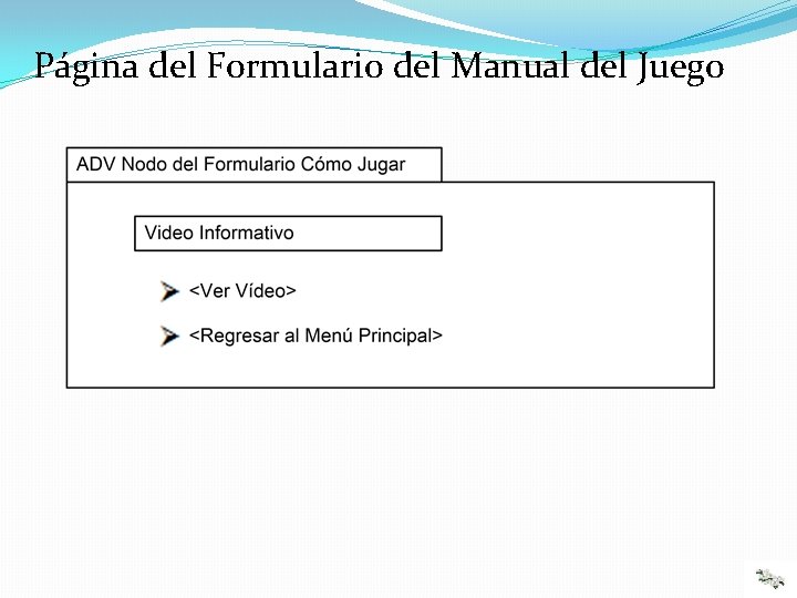 Página del Formulario del Manual del Juego 