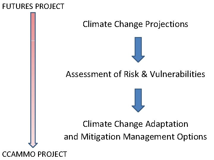 FUTURES PROJECT Climate Change Projections Assessment of Risk & Vulnerabilities Climate Change Adaptation and