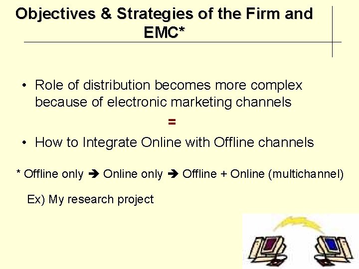 Objectives & Strategies of the Firm and EMC* • Role of distribution becomes more