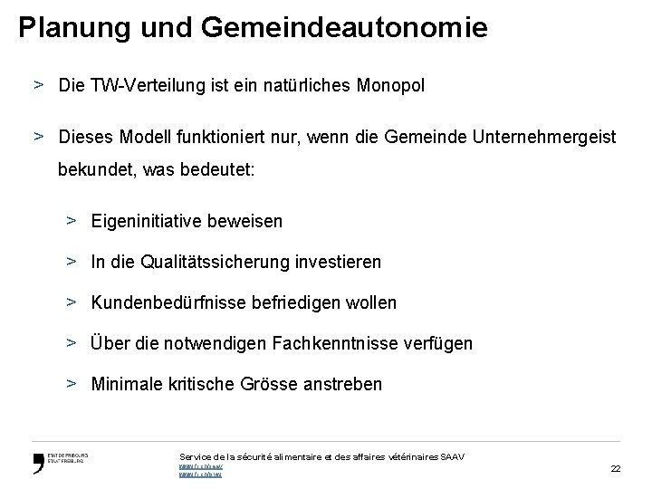 Planung und Gemeindeautonomie > Die TW-Verteilung ist ein natürliches Monopol > Dieses Modell funktioniert