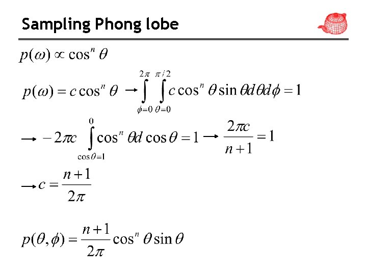 Sampling Phong lobe 