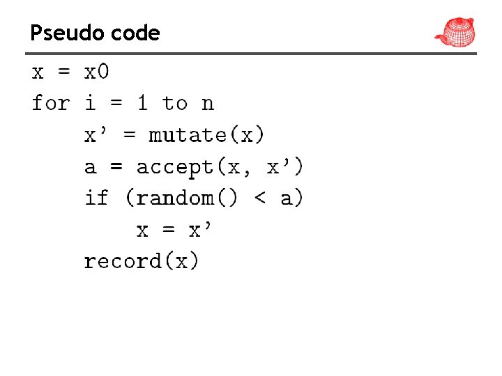 Pseudo code 