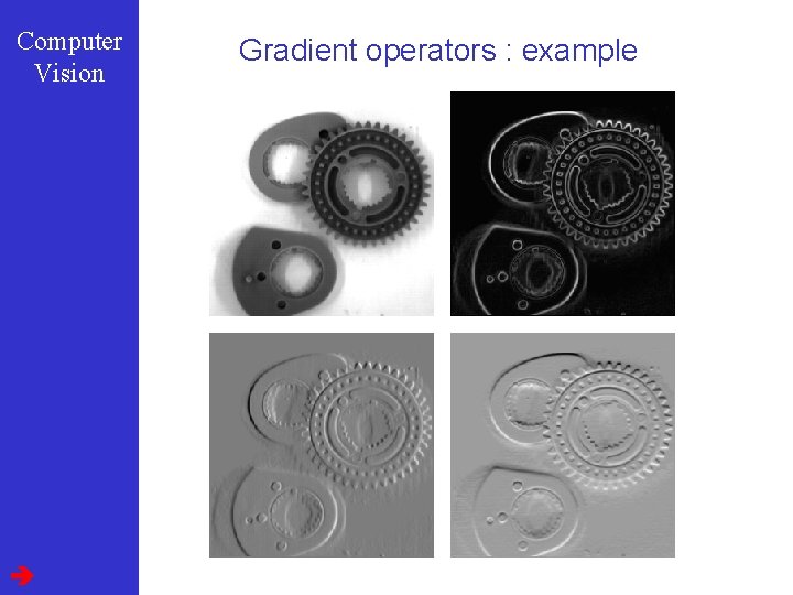 Computer Vision Gradient operators : example 