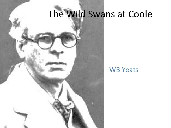 The Wild Swans at Coole WB Yeats 