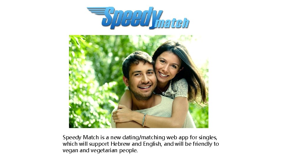 Speedy Match is a new dating/matching web app for singles, which will support Hebrew