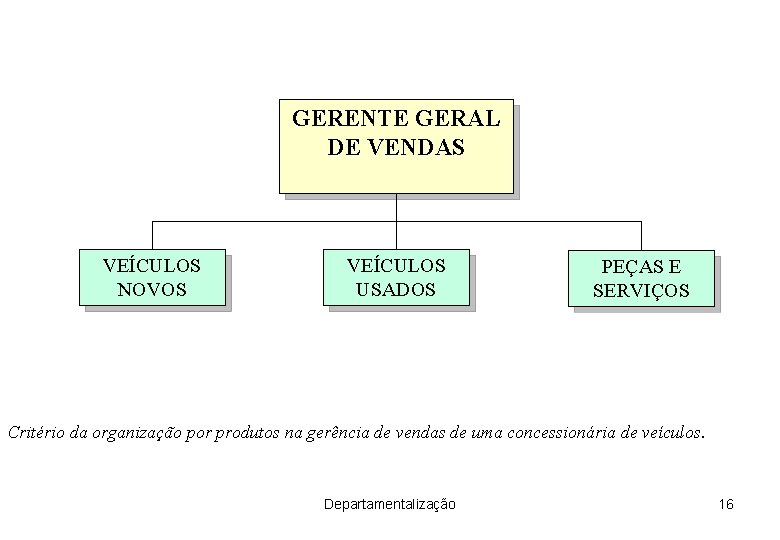 GERENTE GERAL DE VENDAS VEÍCULOS NOVOS VEÍCULOS USADOS PEÇAS E SERVIÇOS Critério da organização