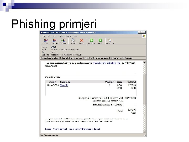 Phishing primjeri Phishing primjeri