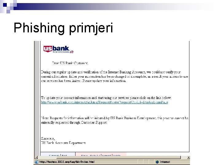 Phishing primjeri Phishing primjeri