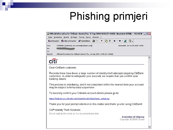 Phishing primjeri Phishing primjeri