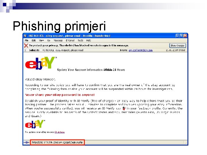 Phishing primjeri Phishing primjeri