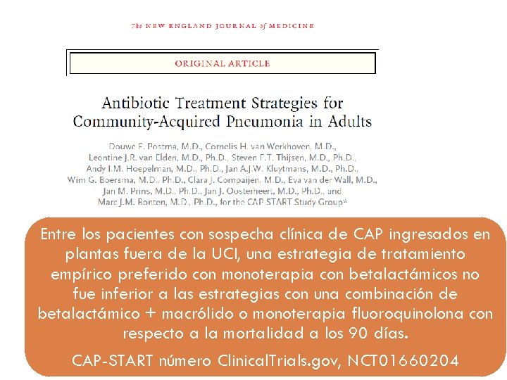 Entre los pacientes con sospecha clínica de CAP ingresados en plantas fuera de la
