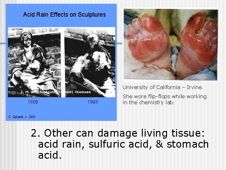 University of California – Irvine. She wore flip-flops while working in the chemistry lab.