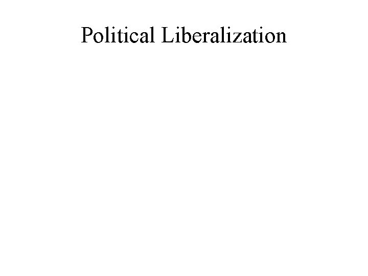 Political Liberalization 