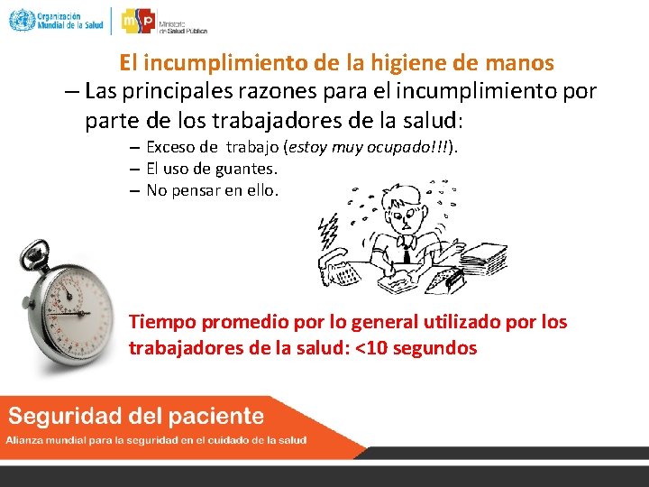 El incumplimiento de la higiene de manos – Las principales razones para el incumplimiento