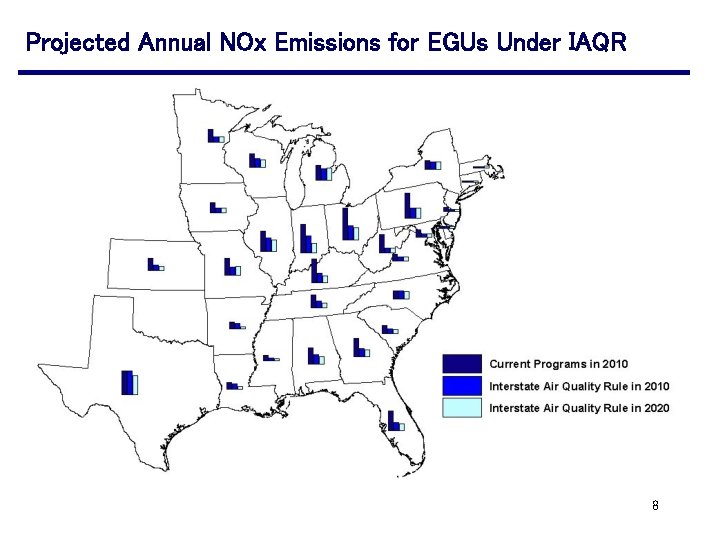 Projected Annual NOx Emissions for EGUs Under IAQR 8 