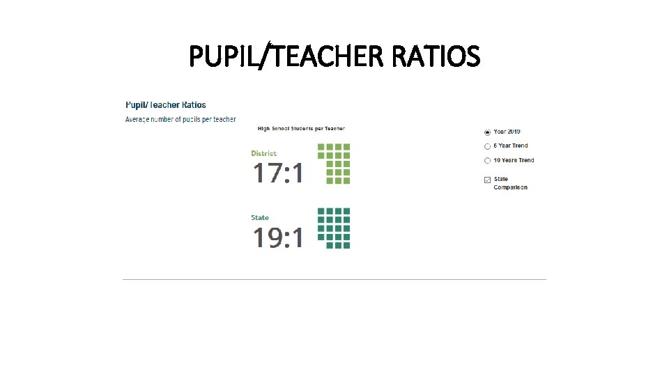 PUPIL/TEACHER RATIOS 