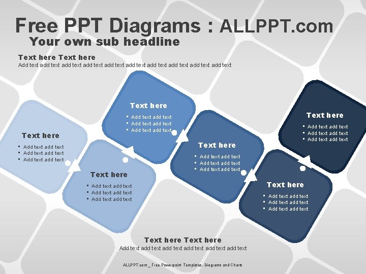 Free PPT Diagrams : ALLPPT. com Your own sub headline Text here Add text