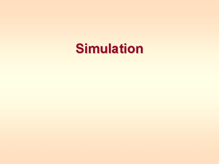 Simulation Simulation