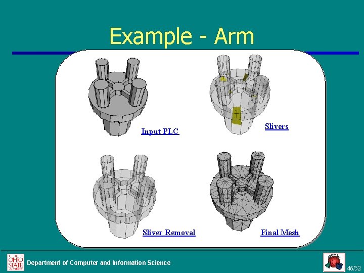 Example - Arm Input PLC Sliver Removal Department of Computer and Information Science Slivers