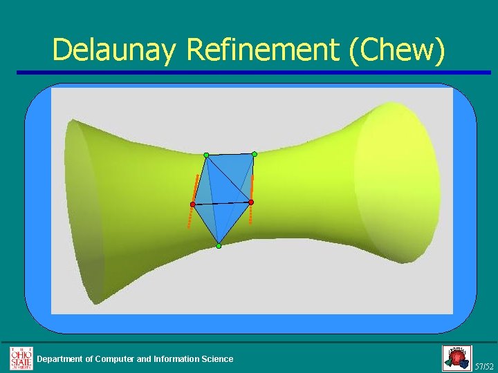 Delaunay Refinement (Chew) Department of Computer and Information Science 57/52 