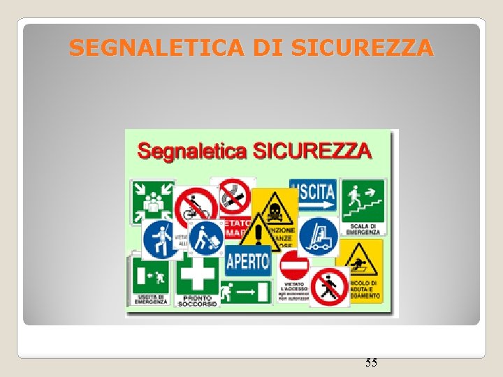 SEGNALETICA DI SICUREZZA 55 