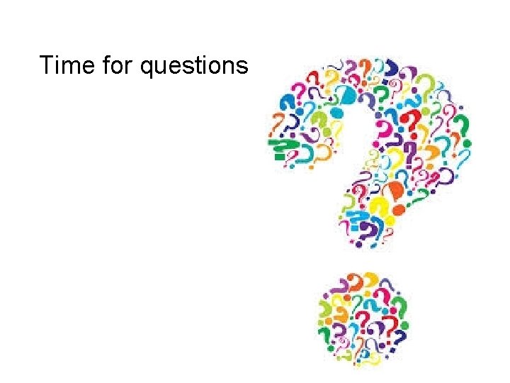Time for questions 