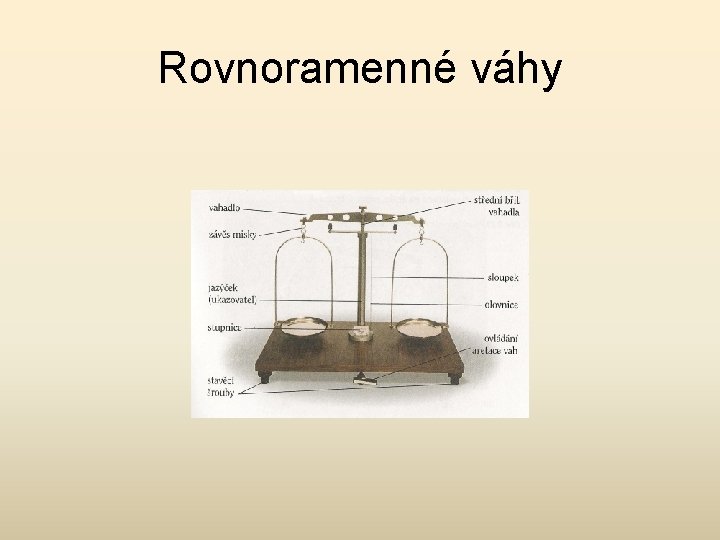 Rovnoramenné váhy 