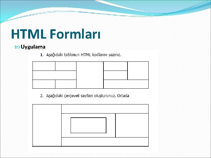 HTML Formları Uygulama 
