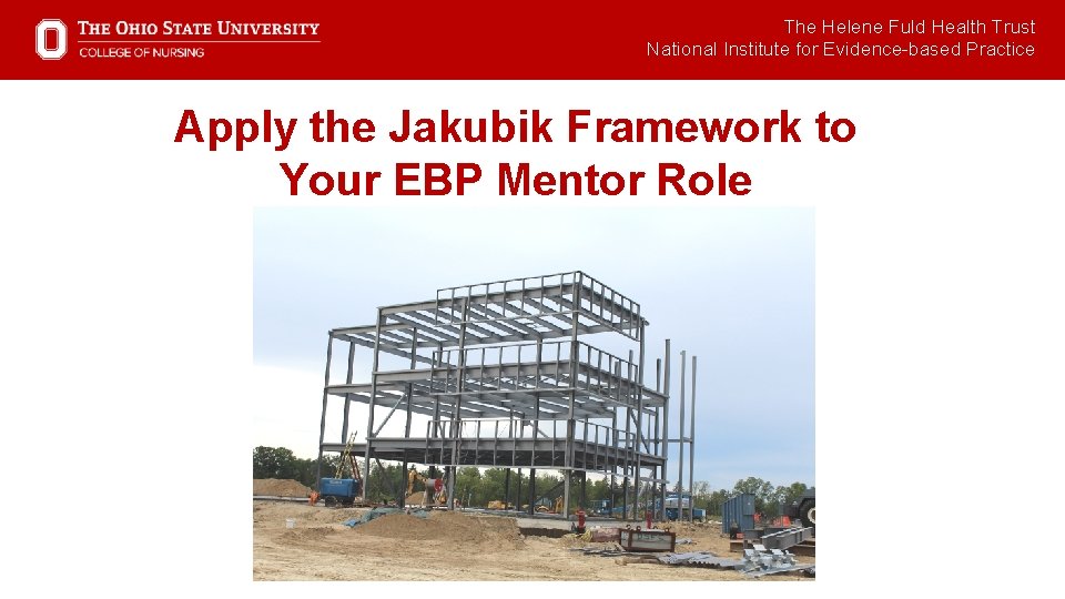 The Helene Fuld Health Trust National Institute for Evidence-based Practice Apply the Jakubik Framework