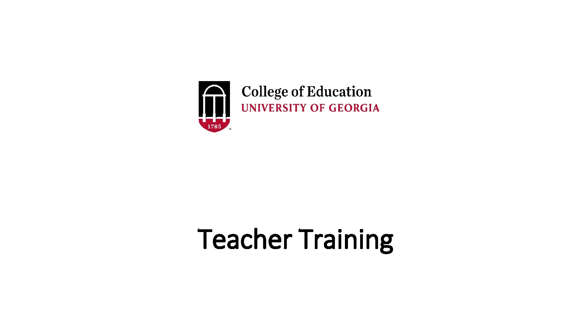 Teacher Training 